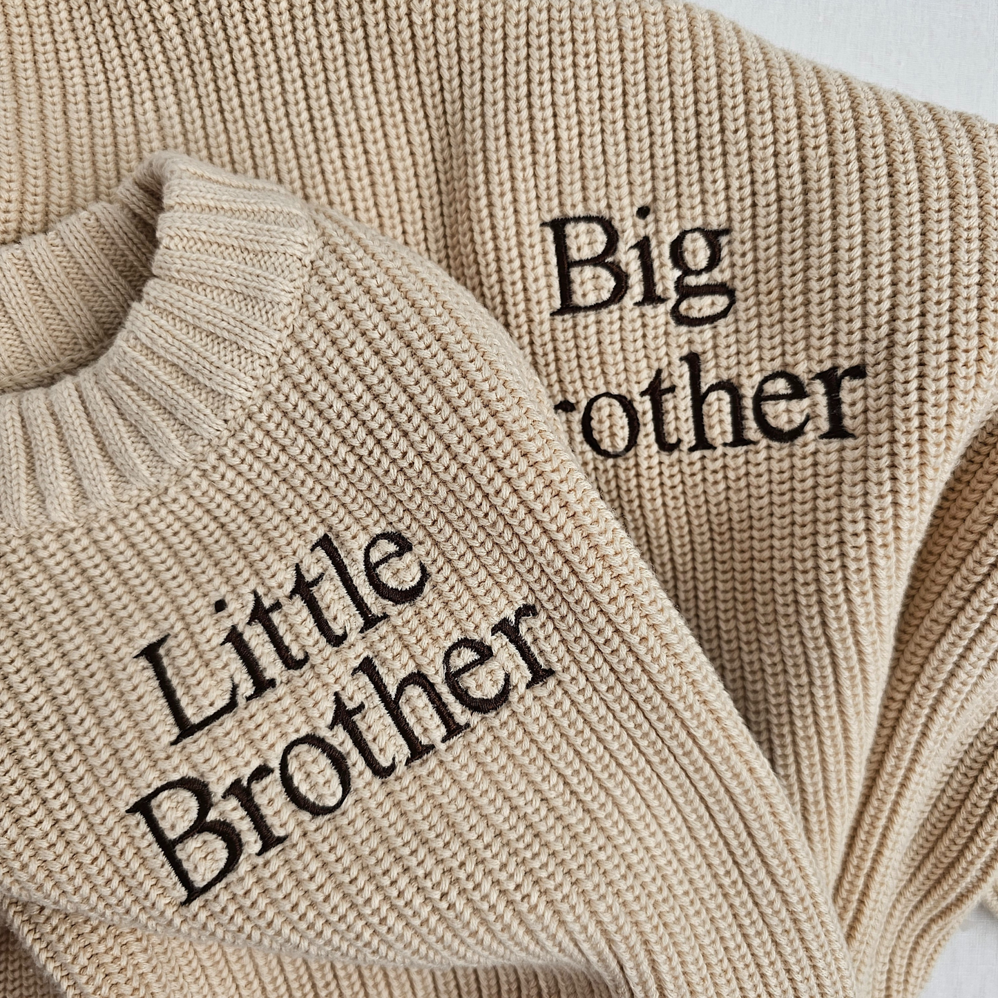 Classic Oversized Knit Sweater - Biscotti