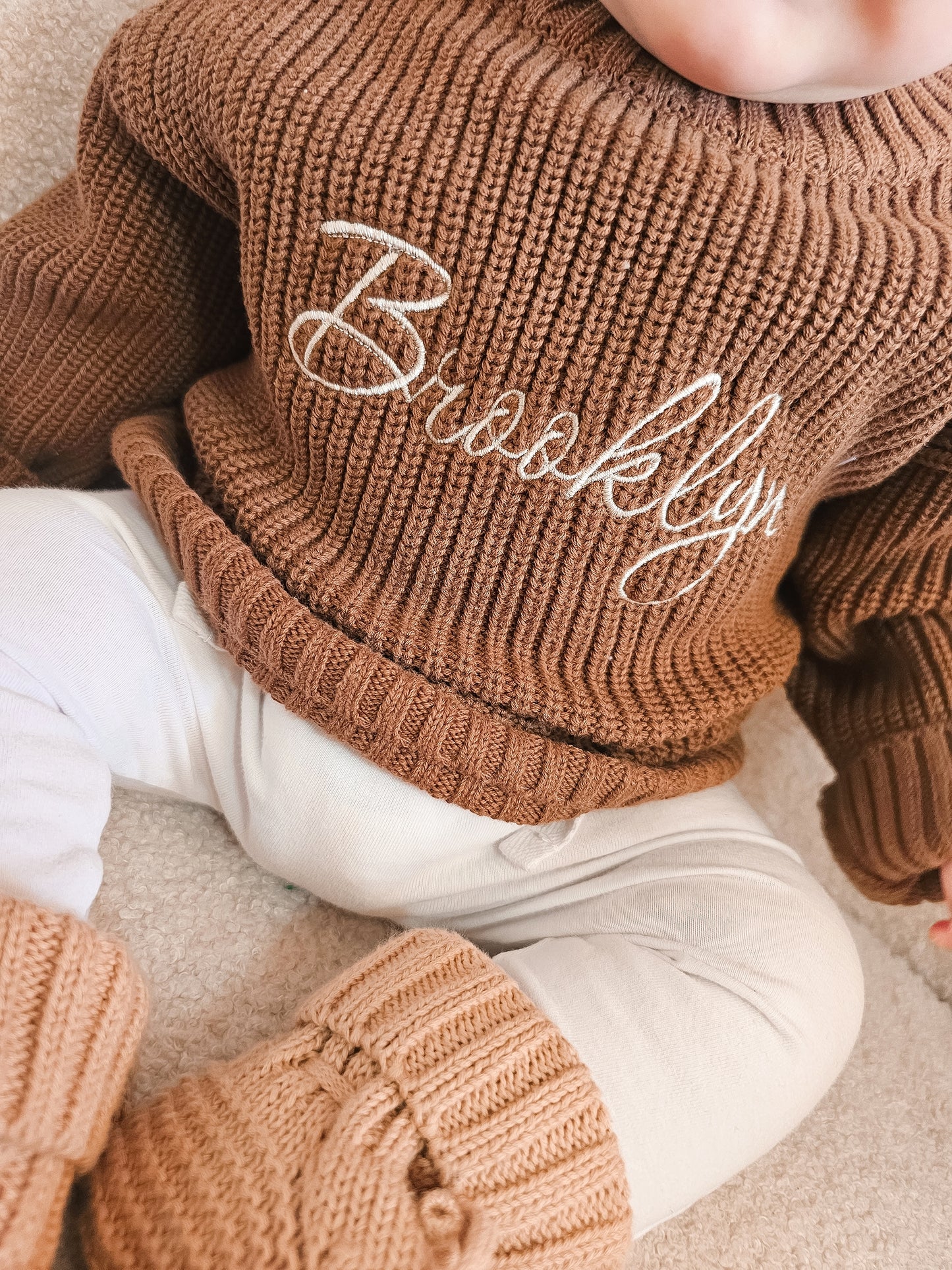 Classic Oversized Knit Sweater - Chocolate