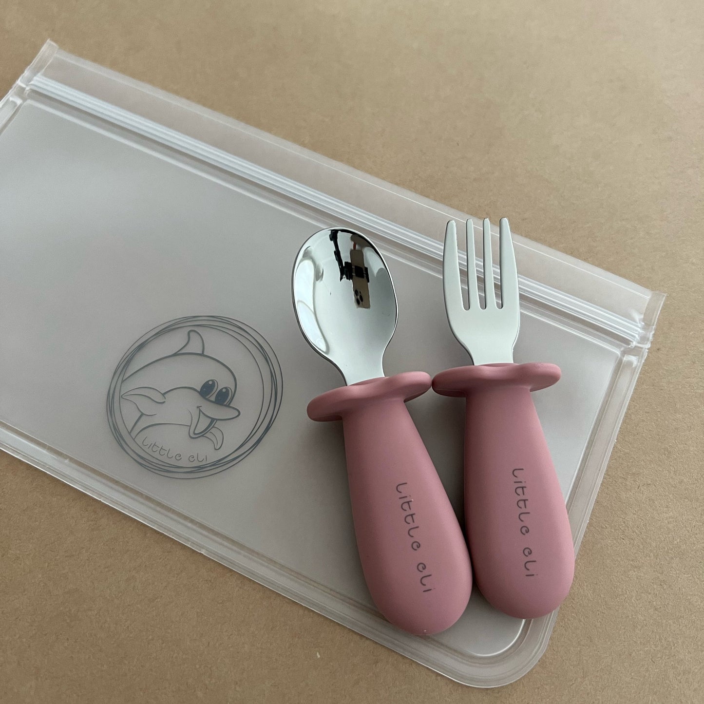 Silicone and Stainless Steel Cutlery Set - Toddler