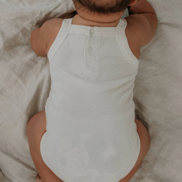 ORGANIC TANK TOP SUIT. POWDER (POINTELLE)