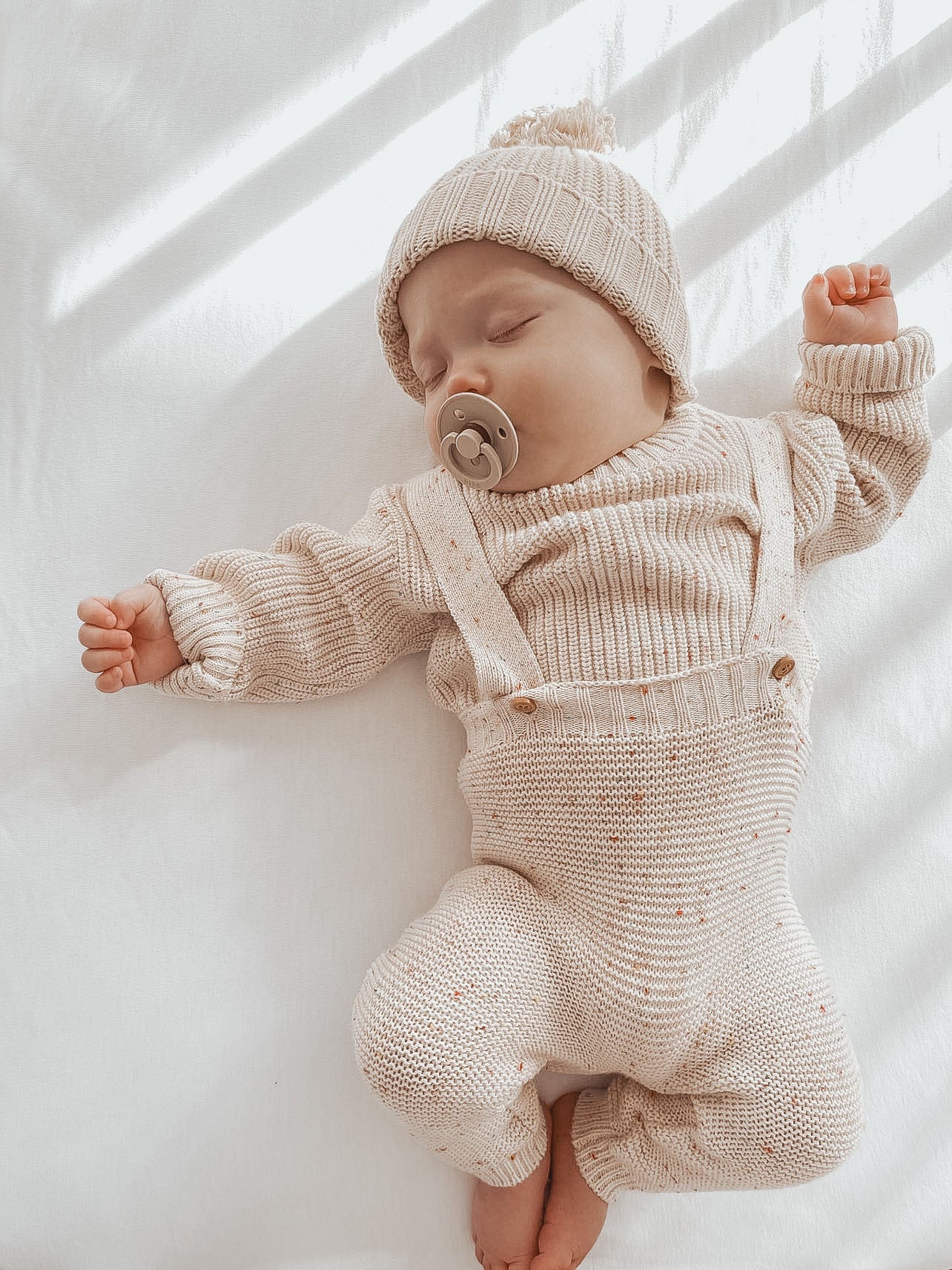 Knitted Overalls- Fleck