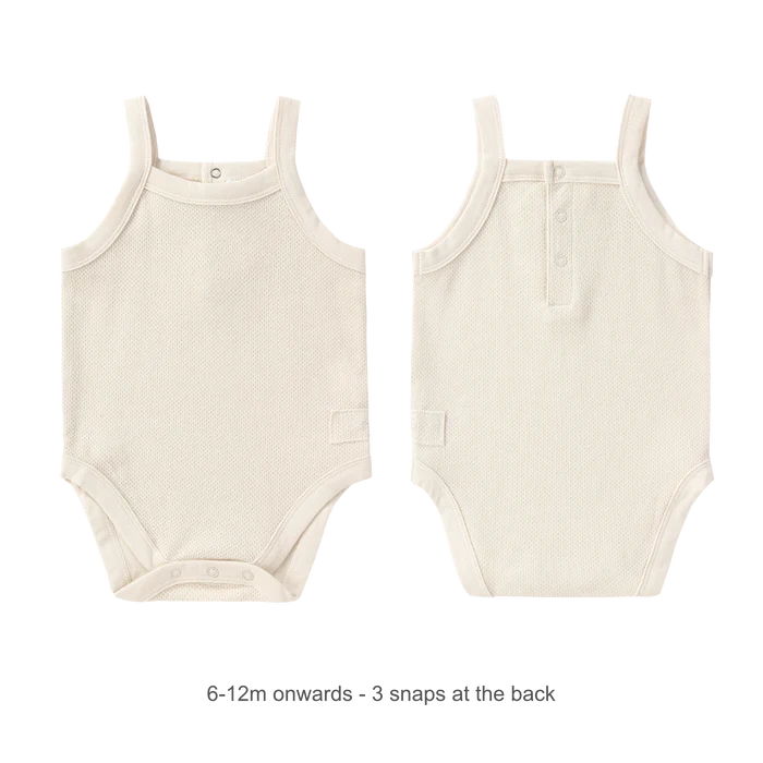 ORGANIC TANK TOP SUIT. POWDER (POINTELLE)