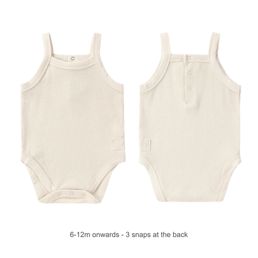 ORGANIC TANK TOP SUIT. POWDER (POINTELLE)