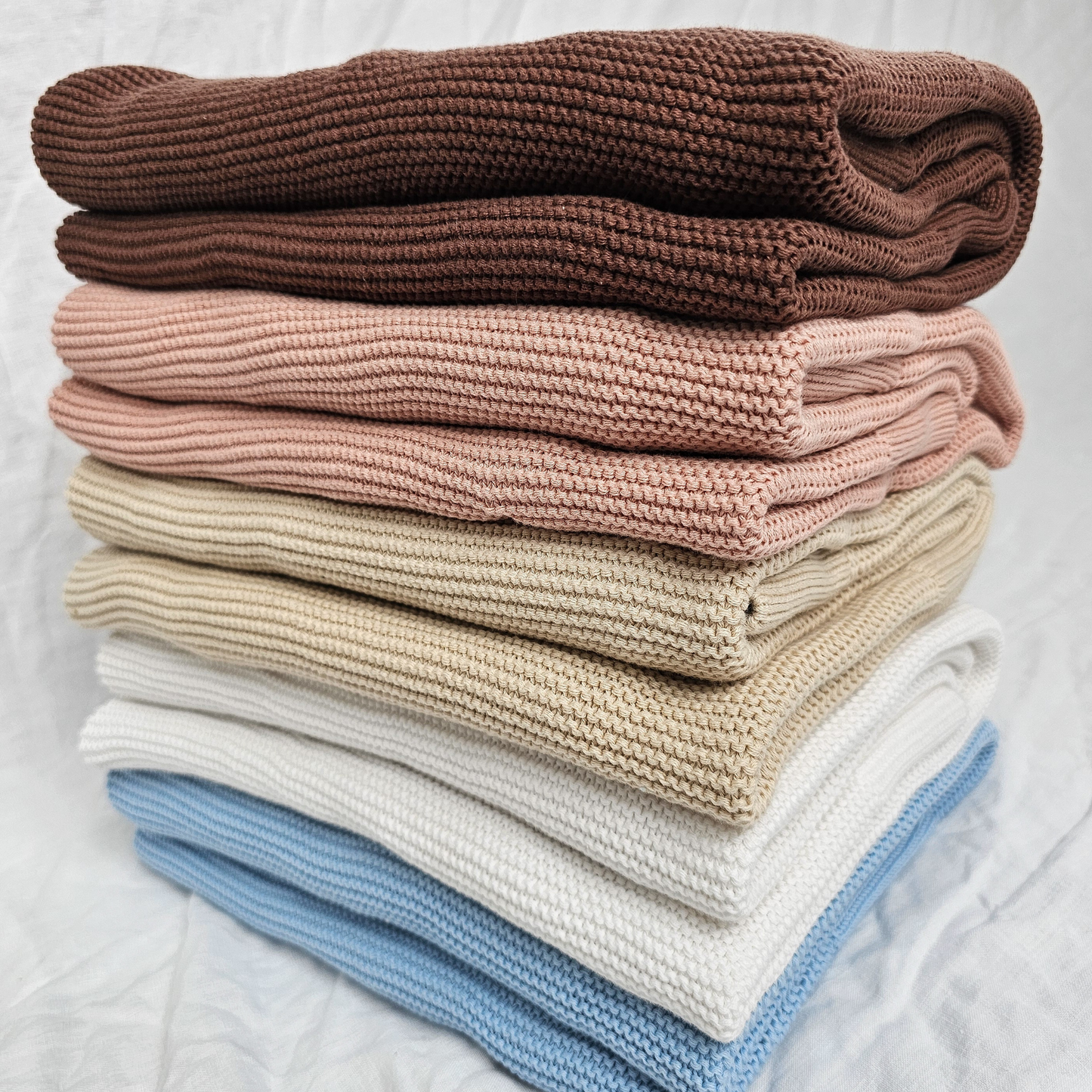 Personalised Espresso Knitted Baby Blanket