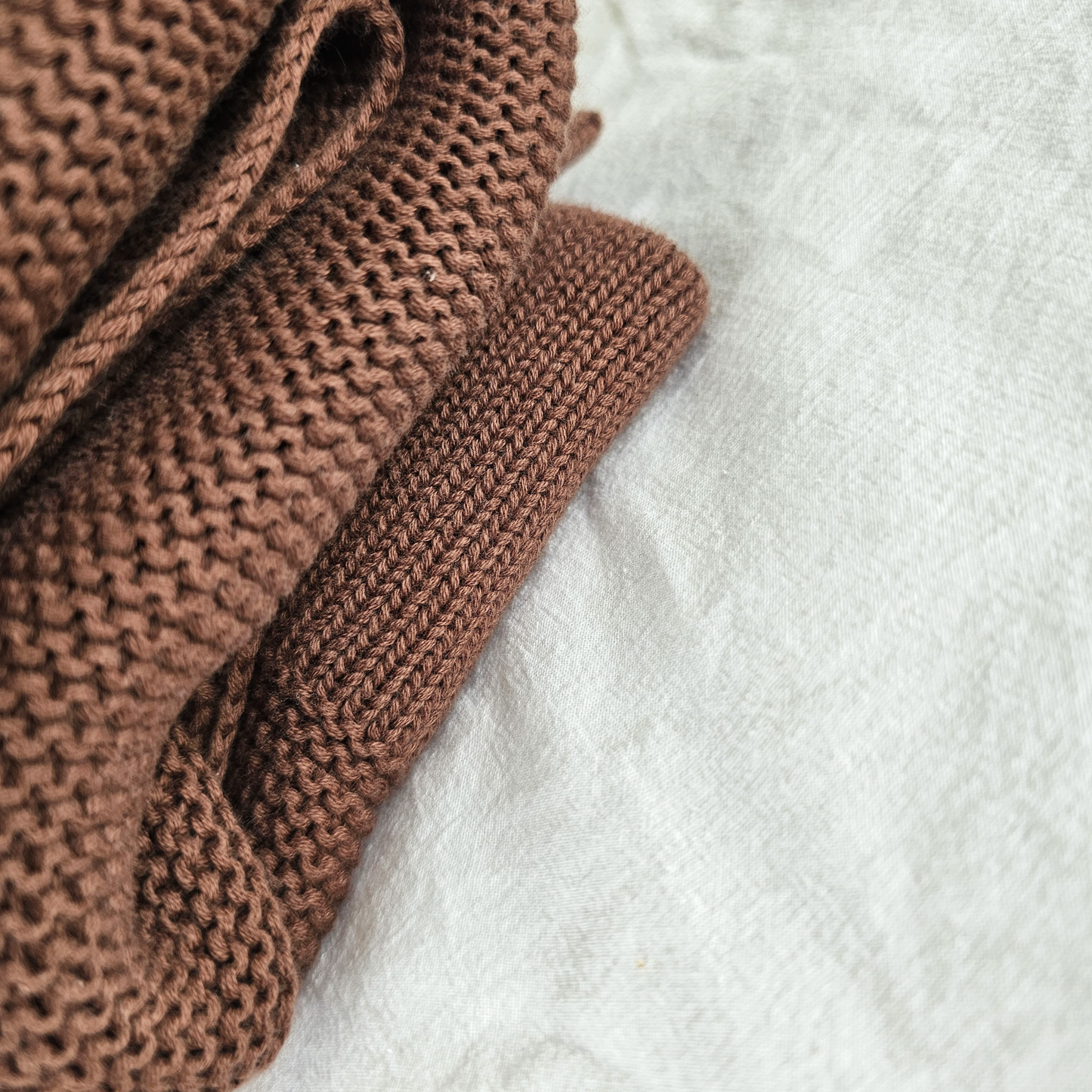 Personalised Espresso Knitted Baby Blanket