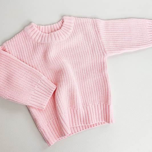 Classic Oversized Knit Sweater - Peony