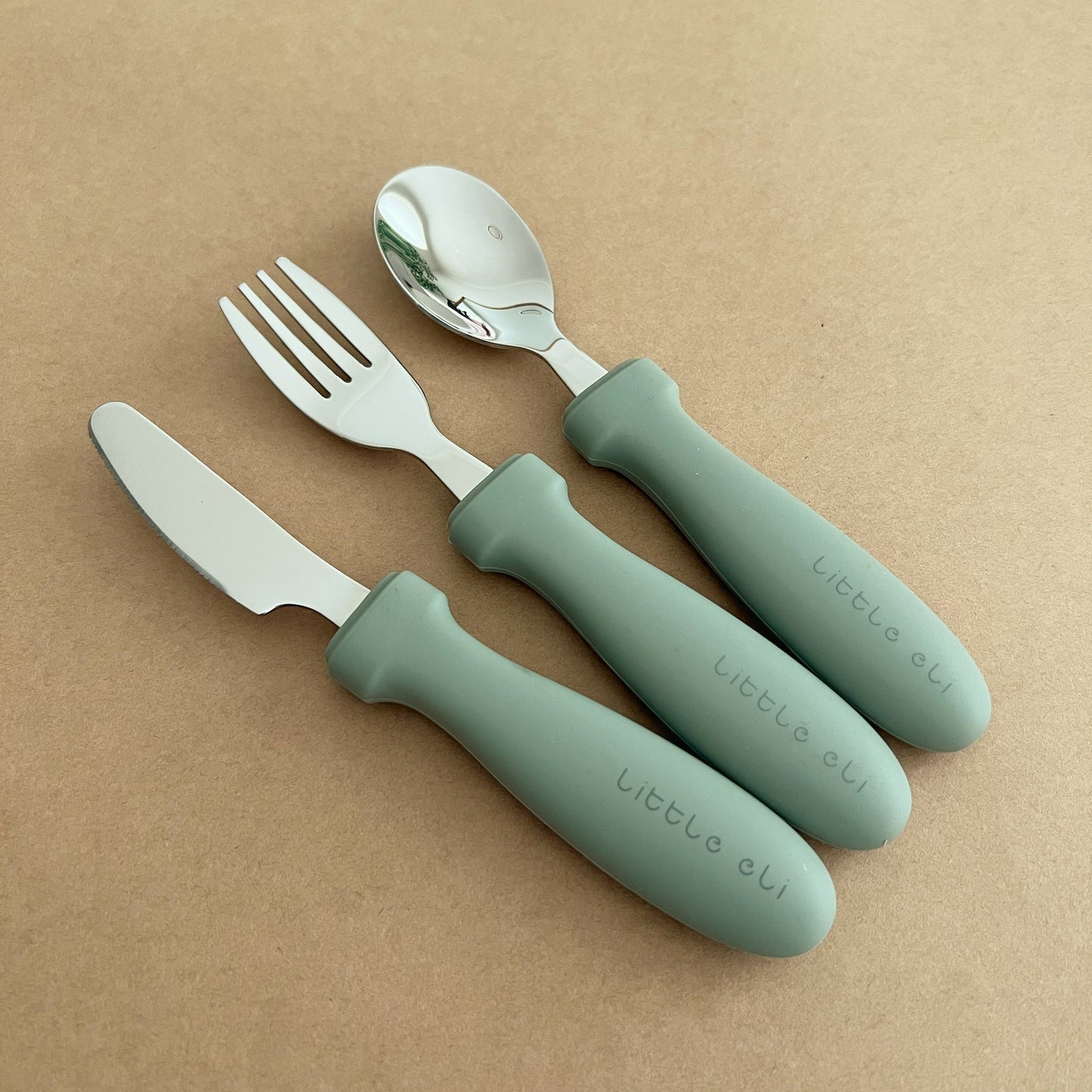 Silicone and Stainless Steel Cutlery Set - Kids