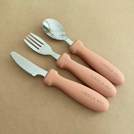 Silicone and Stainless Steel Cutlery Set - Kids
