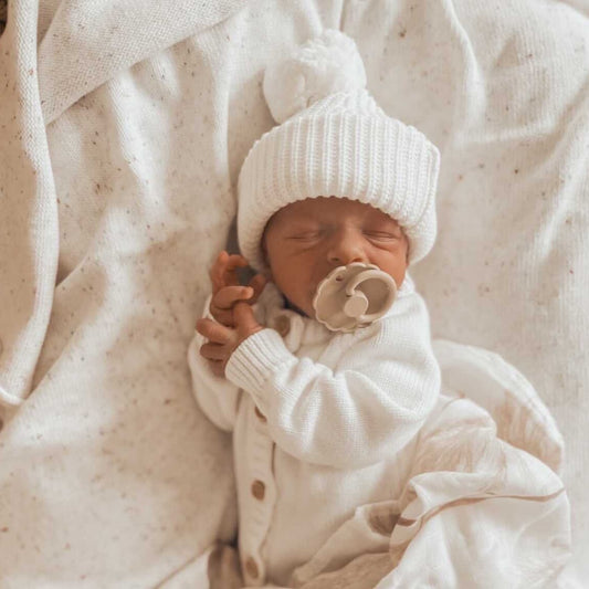 Knitted Ivory Beanie