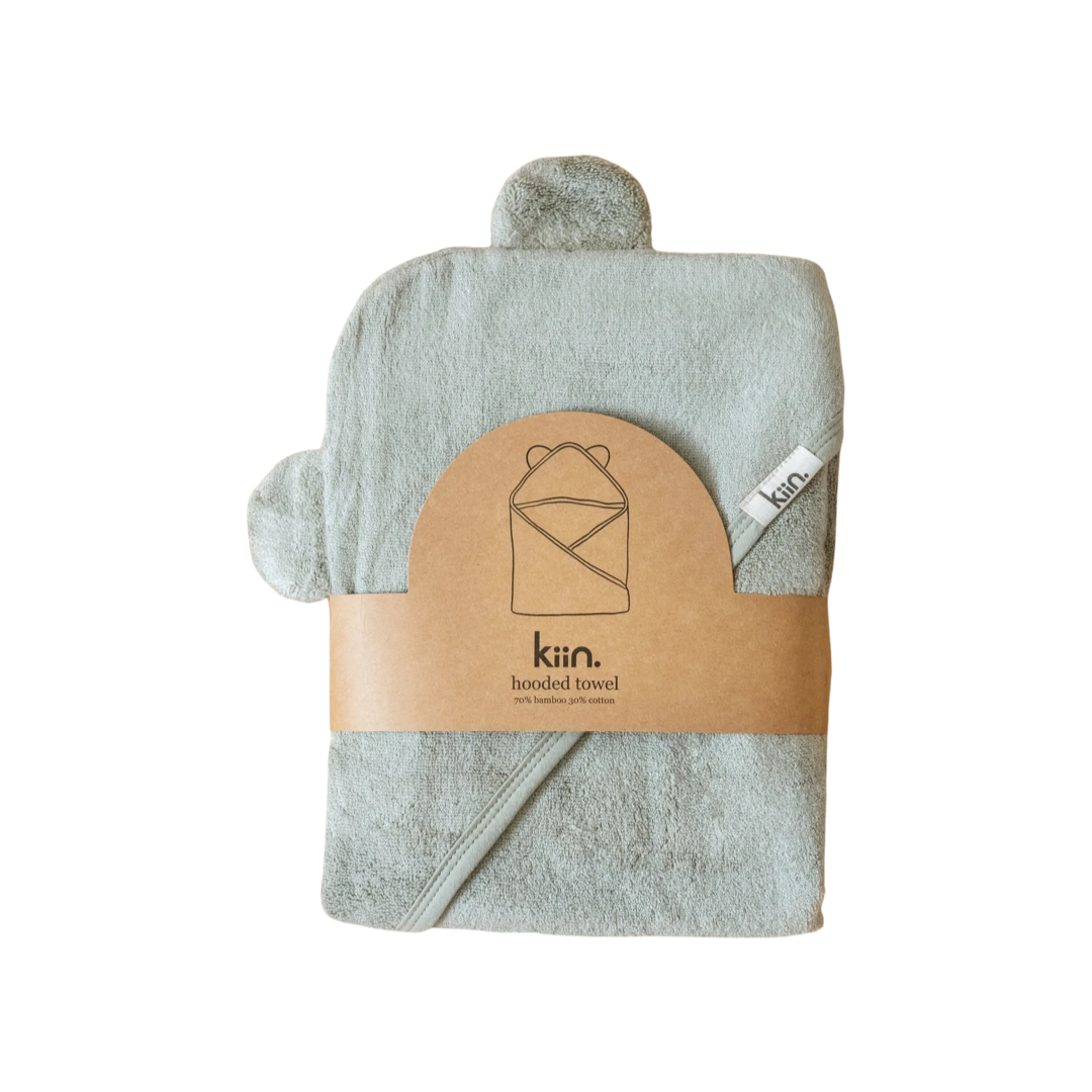 Hooded Towel- Sage